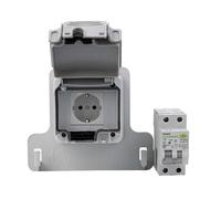 Presa per auto elettriche, sistema di ricarica con LCD, contatore digitale di corrente e interruttore FIS/protezione da sovracorrente IP66 (Solo presa con interruttore RCBO Noark)