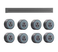 Presa Per Binario - Con Luce A Induzione, Presa Per Binario Elettrico Da Parete 8000W 32A + Adattatore, Binario Con Interfaccia Usb+Typec, Presa Per Binario Mobile, Per Cucina, Ufficio,8pcs-100cm