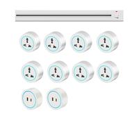 Presa per binario per standard britannici ed europei, montaggio a parete, 8000 W + adattatore da 2500 W, ideale per cucina e ufficio