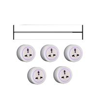 Presa per binario Presa scorrevole per binario di alimentazione rimovibile Adattatore scorrevole per cucina domestica Il montaggio superficiale non richiede scanalatura,White-75cm