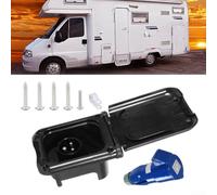 Presa per camper 16A Impermeabile con Lucidia LED Presa per camper(black) | Indicatore luminoso integrato, verifica , uso notturno per sicuro, plastica , design compatto