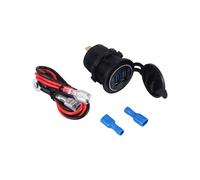 Presa per Caricabatterie USB Doppia QC 3.0, Presa USB 12V/24V Impermeabile con Interruttore Tattile per Auto, Marina, Barca, , Moto, Verde