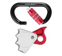 Presa per corda anticaduta per arrampicata,Impugnatura per corda per arrampicata | Impugnatura per corda da 15 KN con ingranaggio anticaduta per arrampicata in metallo - Strumenti ergonomici per
