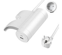 Presa per divano con USB e Type-C, per mobili con cavo di prolunga da 1,8 m, max. 250 V, 16 A, per comodino, bianco