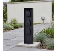 Presa per Esterni Giardino Alluminio IP44 3 Casella 3500W Piccolo 40 CM