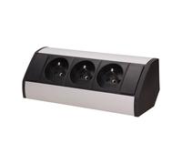 PRESA PER MOBILI 3X2P+Z NERO-ARGENTO - ON-9001/BG