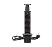 Presa per mobili Ø6 cm estensibile dal piano di OR-AE-1348(GS)