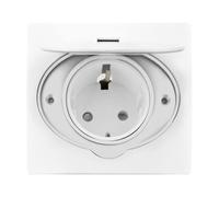 Presa per montaggio a incasso IP44 in acciaio inox - Presa Schuko per la parete esterna - con coperchio pieghevole 230 V 1 presa
