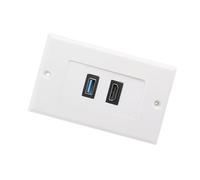 Presa per Pannello Video USB 3.0 Integrata Materiale ABS Ignifugo Adatto per Uffici e Home Theater