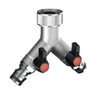 Claber Metal-Jet in Ottone Presa Rubinetto a 2 Vie Regolabili