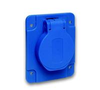 Presa PK, blu, 2p+PE, 10/16A, 250V Mureva PKS62B