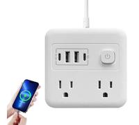 Presa Portatile | Estensione Prese 8 in 1,Prolunga da 1.8 m con Adattatore, Stazione di Ricarica per Camera Cucina Ufficio Dormitorio