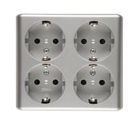 Presa quadrupla Schuko da incasso con Simon 54 EGSZ4NZ/43