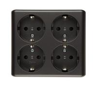 Presa quadrupla Schuko da incasso con Simon 54 EGSZ4NZ/48