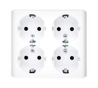 Presa quadrupla Schuko da incasso con Simon 54 EGSZ4SNZ/11