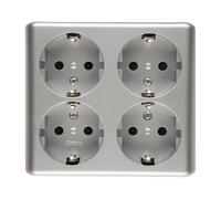 Presa quadrupla Schuko da incasso con Simon 54 EGSZ4SNZ/43