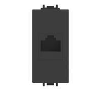 PRESA RETE RJ45 NERO VP42 COMPATIBILE VIMAR PLANA VP42-MN-ECO27216 ECOVA