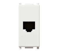 Presa Rj11 6/4 Bianca Per Impianti Civili Modulari