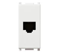 Vimar Presa telefonica RJ11 6/4 Serie Plana 14320 Morsetti a vite Bianco