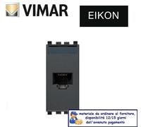 PRESA RJ45 CONNETTORE NETSAFE CAT5e UTP VIMAR EIKON GRIGIO 20338.8.