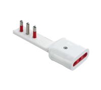Presa salvaspazio piatta Sonepar 10A Bianco Bianco