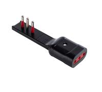 Presa salvaspazio piatta Sonepar 10A Nero Nero