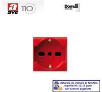 PRESA SCHUKO 10/16A AVE S44 ROSSO 442090/15TSR