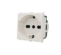Presa Schuko 2P+T 16A Bianco Compatibile CON Vimar Plana