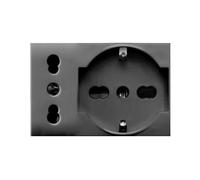 Presa Schuko+Bipasso 10/16A Tekla3M AVE 44509015MB