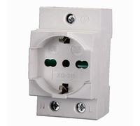 PRESA SCHUKO BIPASSO SU GUIDA DIN PER QUADRO ELETTRICO 2.5 MODULI 16A 220VAC - ETTROIT