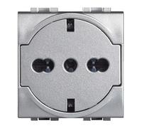 Presa schuko Bticino livinglight FLAT con protezione tech 10/16A NT4140/16F
