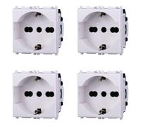 Presa Schuko compatibile con Vimar Plana 2P T 10/16A 250V Colore Bianco (4)