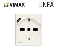 PRESA SCHUKO CON USB VIMAR LINEA 30210.USBB BIANCO