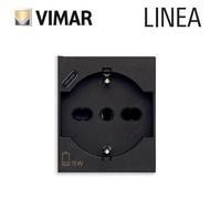 PRESA SCHUKO CON USB VIMAR LINEA 30210.USBG GRIGIO