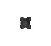 Presa Schuko da pannello 250V 16A nera con coperchio