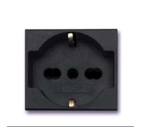 Presa Schuko unel bipasso universale 10/16A per serie Ave Noir Sistema 45 45390/15TS