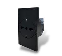 PRESA SCHUKO FLAT Nero per Placche Interruttore Prese frutti elettrici Supporti stile simile living now compatibili con serie ZEN
