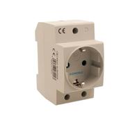 Presa Schuko Modulare 25A, Presa Da Guida DIN Per Quadro di Distribuzione, Occupa 2 Moduli DIN, AC 220V, IP20 IEC60884