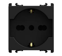 Presa Schuko P40 Urmet Lybra 16A 2P+T 2 moduli nero 27310/2.N