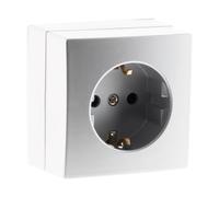 Presa Schuko sporgente 16A Bel'Vue - Argento - Zenitech