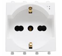Presa Schuko Universale AVE Domus S44 Bianco Lucido