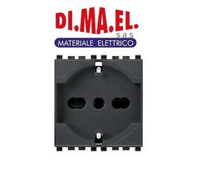 PRESA SCUKO VIMAR UNIVERSALE 2P+T 16A EIKON GRIGIO 20210