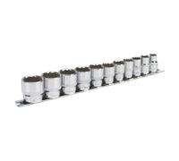 Presa Set 11pc 1cmSq Drive 12pt Walldrive Cuscinetto AK2672 Sealey Nuovo