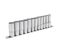 Presa Set 12pc 1cmSq Drive 12pt Profondo Walldrive Metrico - Sealey AK2683 Nuovo