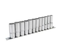 Presa Set 12pc 1cmSq Drive 12pt Profondo Walldrive Metrico - Sealey AK2683 Nuovo