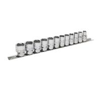 Presa Set 12pc 1cmSq Drive da Agganciare™ 6pt Metrico AK2741 Sealey Nuovo