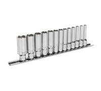 Presa Set 13pc 0.6cmSq Drive Profondo Richiudibile™ 6pt Metrico - Sealey AK2747