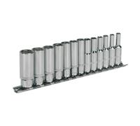 Presa Set 13pc 0.6cmSq Drive Profondo Walldrive Metrico - Sealey AK2692 Nuovo