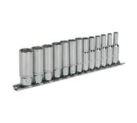 Presa Set 13pc 0.6cmSq Drive Profondo Walldrive Metrico - Sealey AK2692 Nuovo