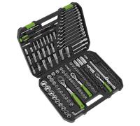 Presa Set 219pc 0.6cm,1cm & 1.3cmSq Drive Walldrive Metrico S01212 Sealey Nuovo